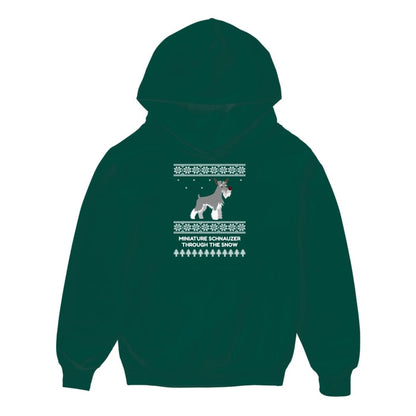 Miniature Schnauzer Through The Snow - Kids Hoodie