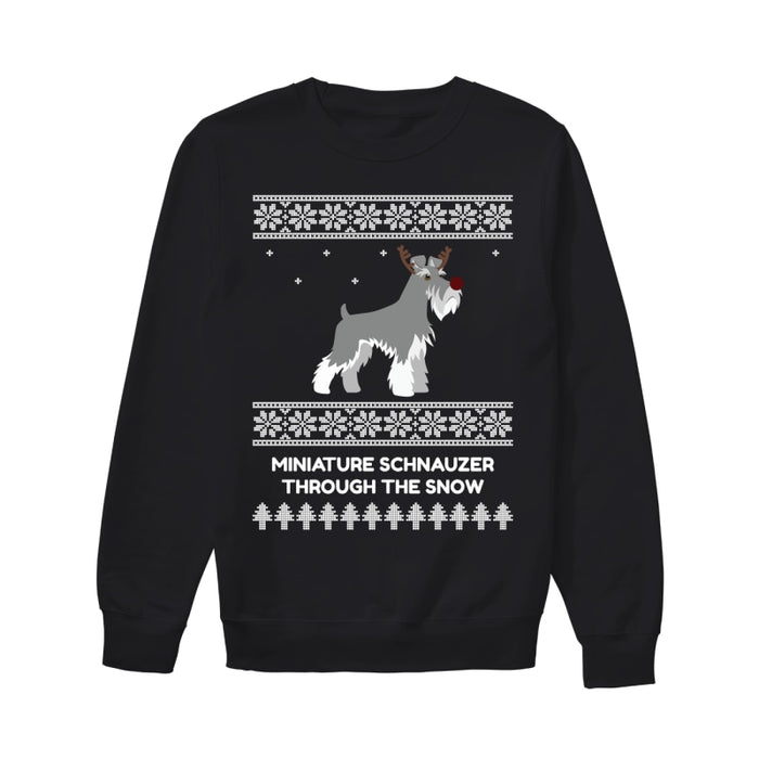 Miniature Schnauzer Through The Snow - Unisex Sweatshirt