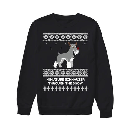 Miniature Schnauzer Through The Snow - Unisex Sweatshirt