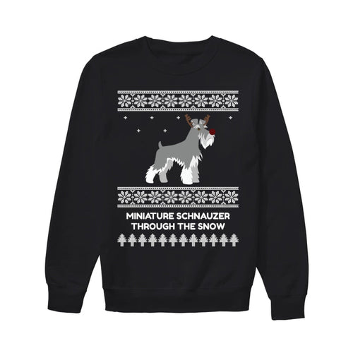 Miniature Schnauzer Through The Snow - Unisex Sweatshirt