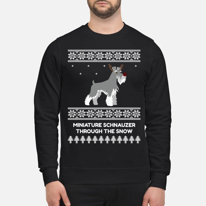 Miniature Schnauzer Through The Snow - Unisex Sweatshirt