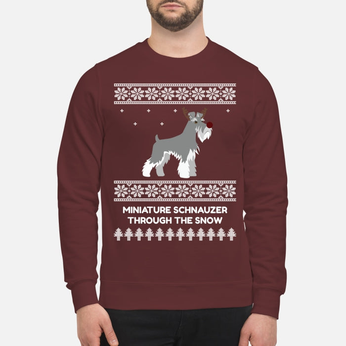 Miniature Schnauzer Through The Snow - Unisex Sweatshirt