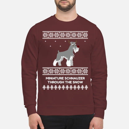 Miniature Schnauzer Through The Snow - Unisex Sweatshirt