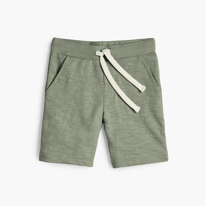 Mod Bermuda Shorts - 100% GOTS-Certified Organic Cotton Shorts - Thyme - Made in Canada - Toddlers and Kids and Teens - mini mioche