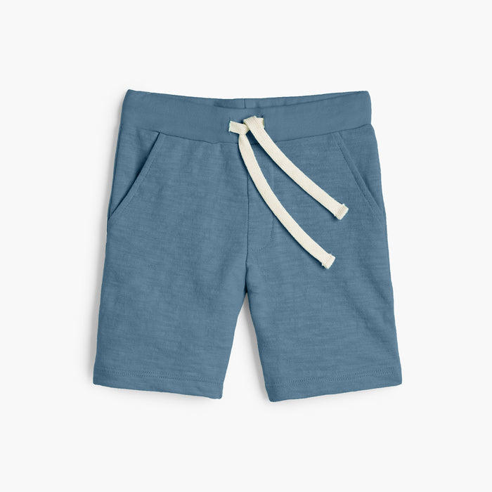 Mod Bermuda Shorts - 100% GOTS-Certified Organic Cotton Shorts - River - Made in Canada - Toddlers and Kids and Teens - mini mioche