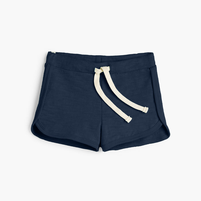Mod Play Short - 100% GOTS-Certified Organic Cotton Shorts - Navy - Made in Canada - Toddler and Kids and Teens - mini mioche