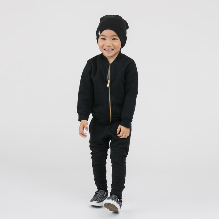 Mod Tie Joggers - Sweatpants - Black - 1/2 years - mini mioche