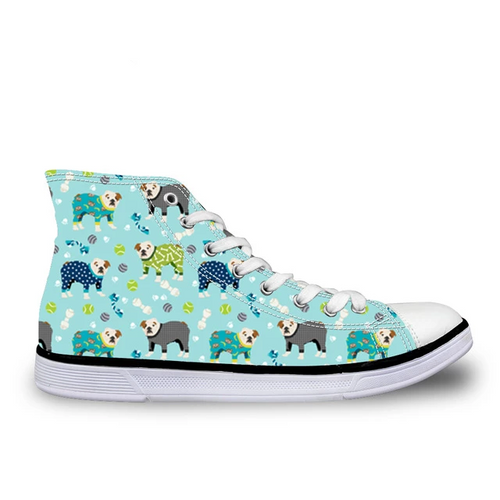 Molly English Bulldog Canvas Sneakers