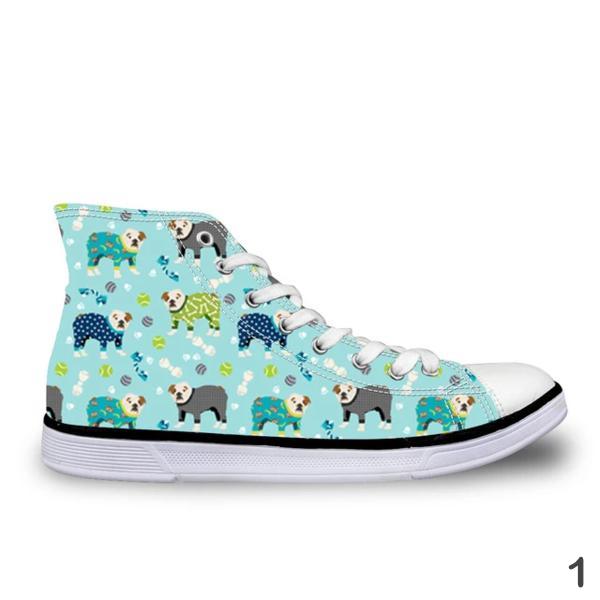 Molly English Bulldog Canvas Sneakers