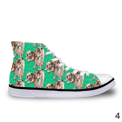 Molly English Bulldog Canvas Sneakers