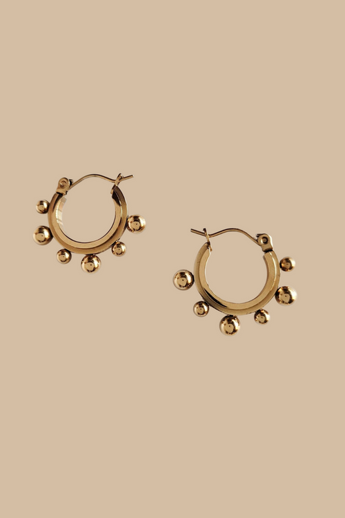 Moon Hoop Earrings