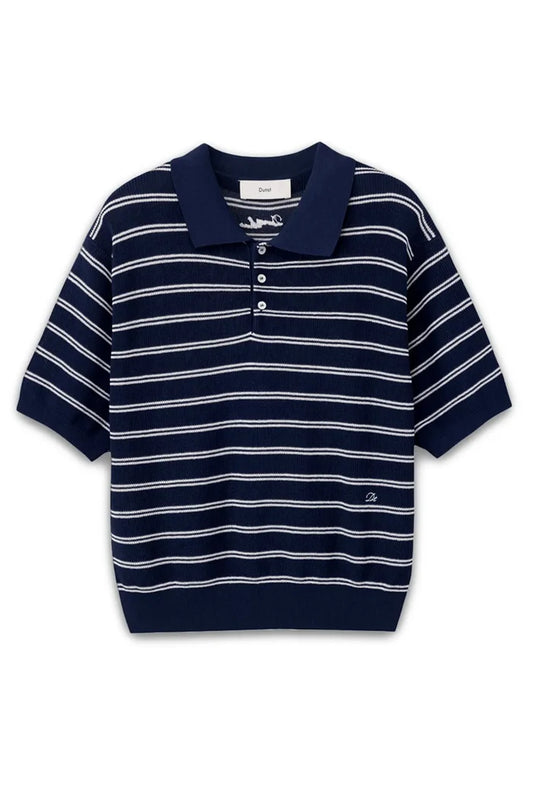 Multi Striped Polo Knit Shirts & Tops Dunst