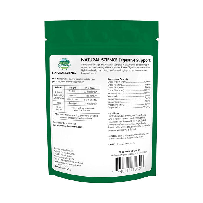 Natural Science Digestive Support 4.2oz back of bag