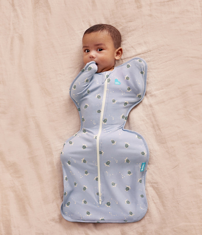 Newborn Starter Gift Bundle | Swaddle | Romper | Sleep Machine | 1.0 TOG | Blue Turtally