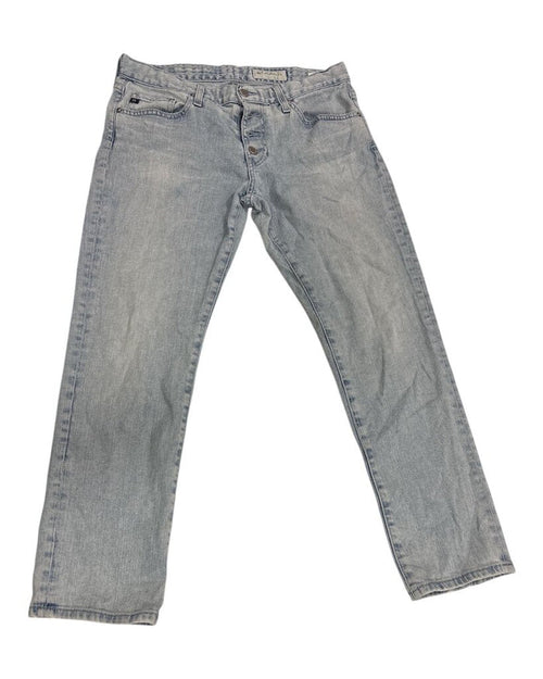 Pants: Button Fly Tapered Leg Jeans