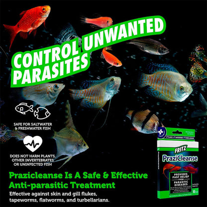 Controls unwanted parasites. Safe and effective anti parasitic treatment.