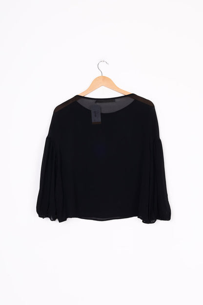 Penny Sage Womens Black Top Size 14
