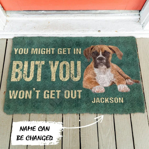 Personalized Boxer Dog Doormat