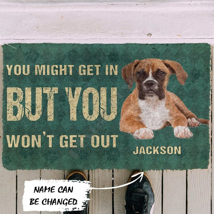 Personalized Boxer Dog Doormat