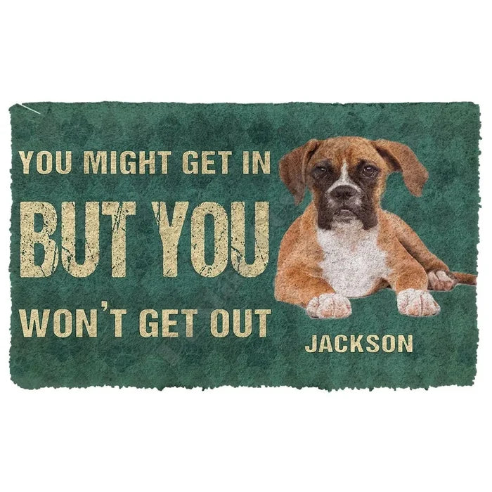 Personalized Boxer Dog Doormat