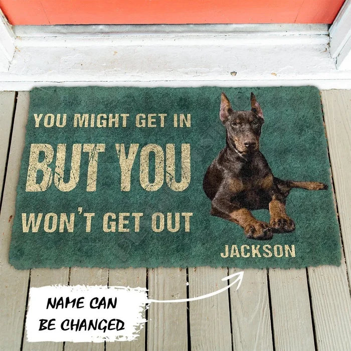 Personalized Boxer Dog Doormat