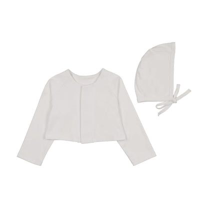 Petite Collar Cardigan & Bonnet