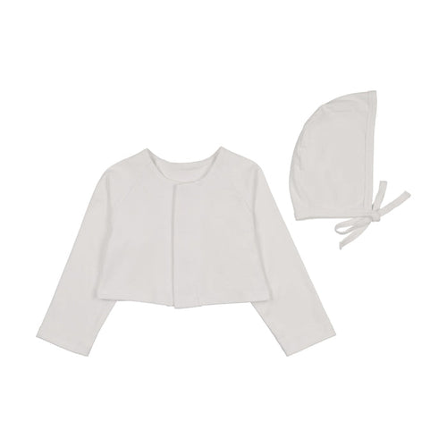 Petite Collar Cardigan & Bonnet