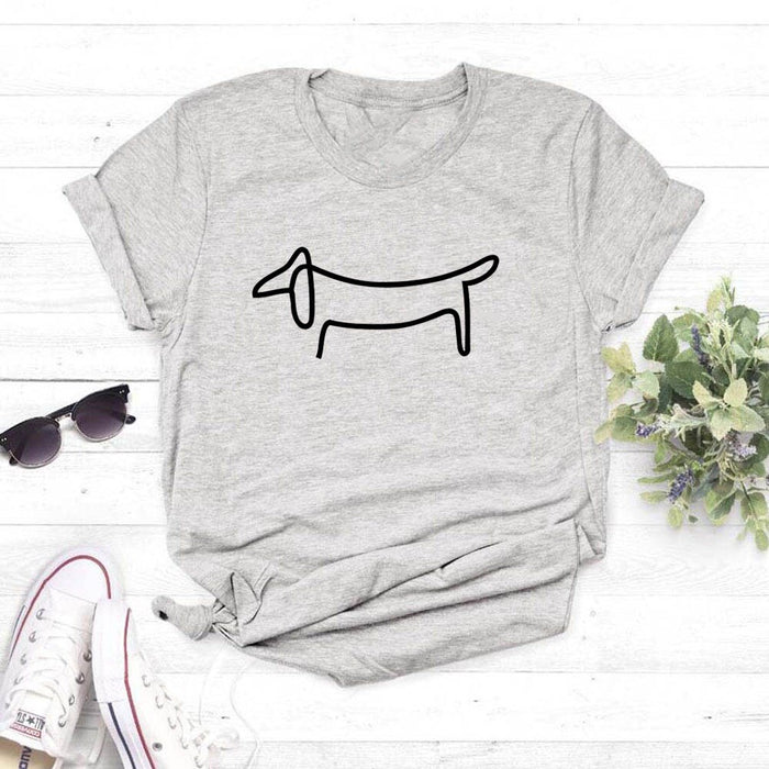 Picasso Dachshund Lady T-Shirt