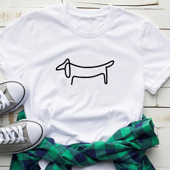 Picasso Dachshund Lady T-Shirt