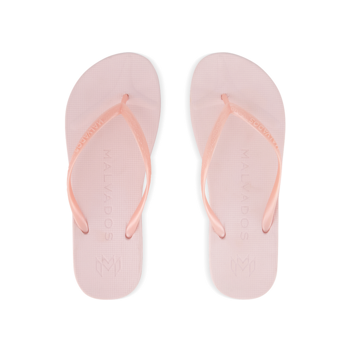 Playa Dolly beach flip flop waterproof sandal with toe pillow, arch support and toe post anchor in pink.