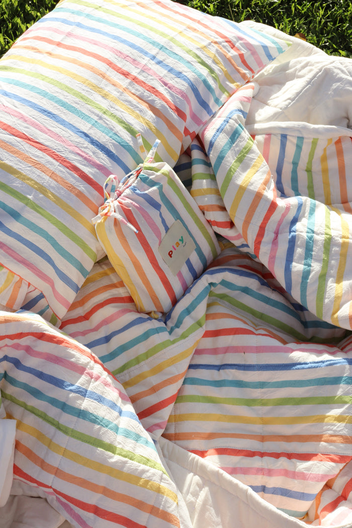 Playground Stripe Reversible Quilt