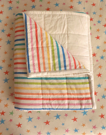 Playground Stripe Reversible Quilt