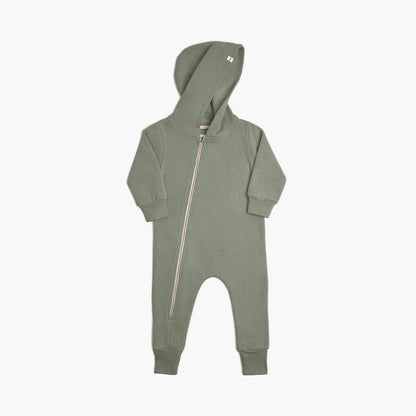 Plush Biker Romper - 100% Organic Cotton Baby and Kids Rompers - Thyme - Made in Canada - Babies Toddlers and Kids - mini mioche