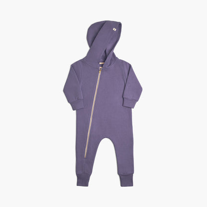 Plush Biker Romper - 100% Organic Cotton Baby and Kids Rompers - Grape Juice - Made in Canada - Babies Toddlers and Kids - mini mioche