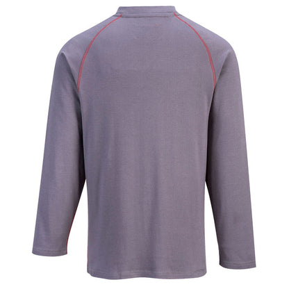 PORTWEST Crew Gray Long Sleeve FR T Shirt FR01