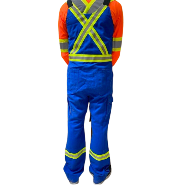 Premium Royal Blue AR/FR Unlined Bib Overalls with snaps
