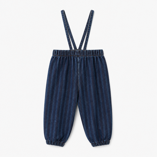 Printed Denim Overalls