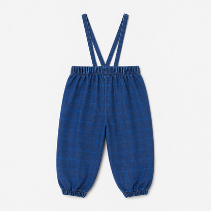 Printed Denim Overalls
