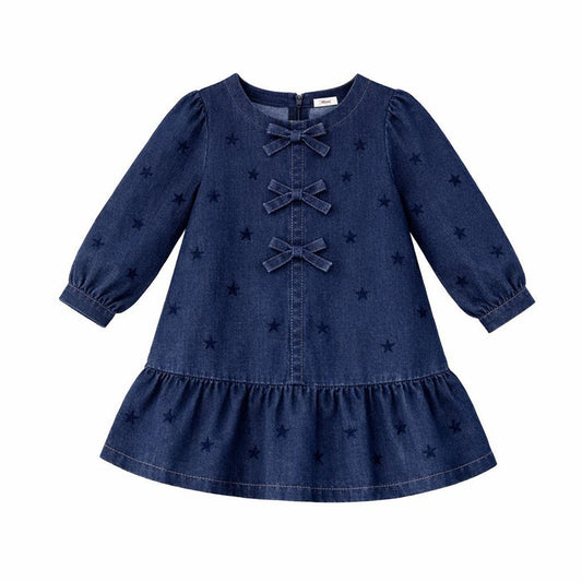Printed Heart Denim Dress