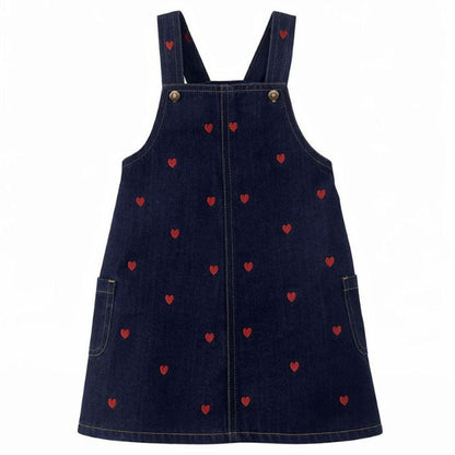 Printed Heart Denim Jumper