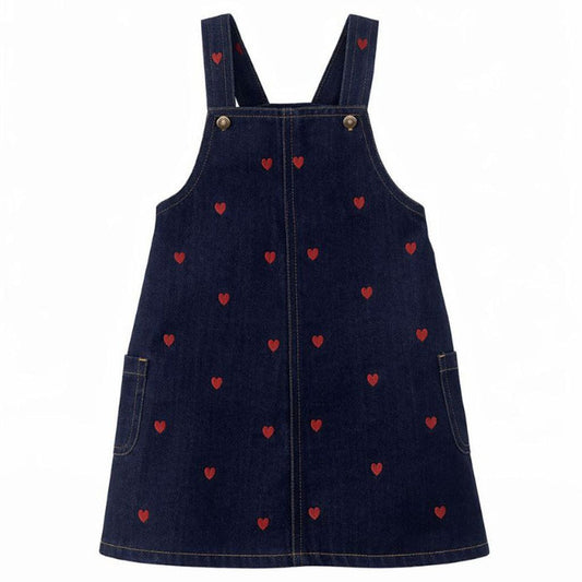 Printed Heart Denim Jumper