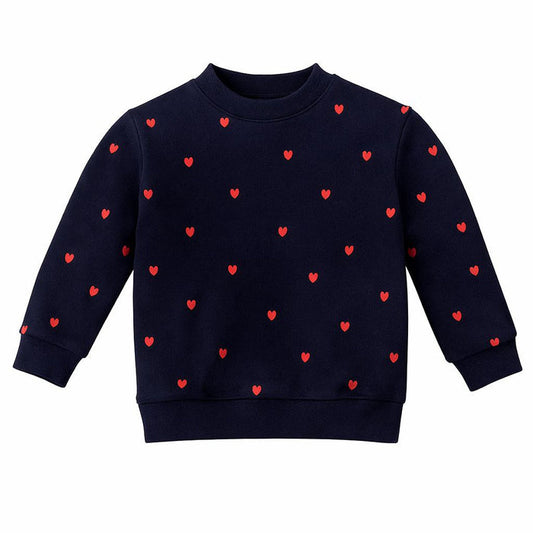 Printed Heart Sweatshirt - Girl