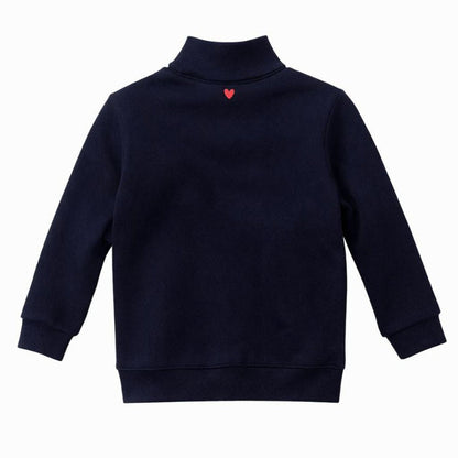 Printed Heart Turtleneck