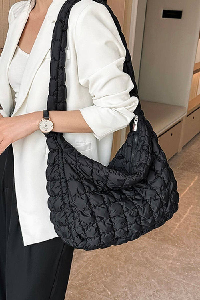 Puff Quilted Crossbody Shoulder Bag: ASH MOCHA / 1 (ONE SIZE)