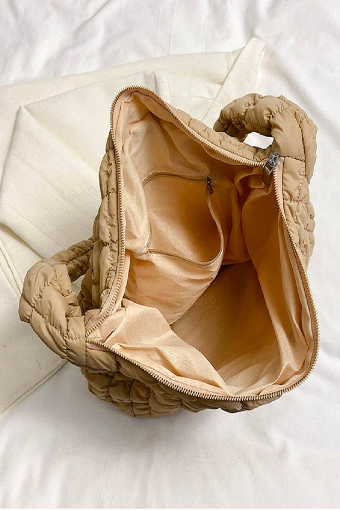 Puff Quilted Crossbody Shoulder Bag: ASH MOCHA / 1 (ONE SIZE)