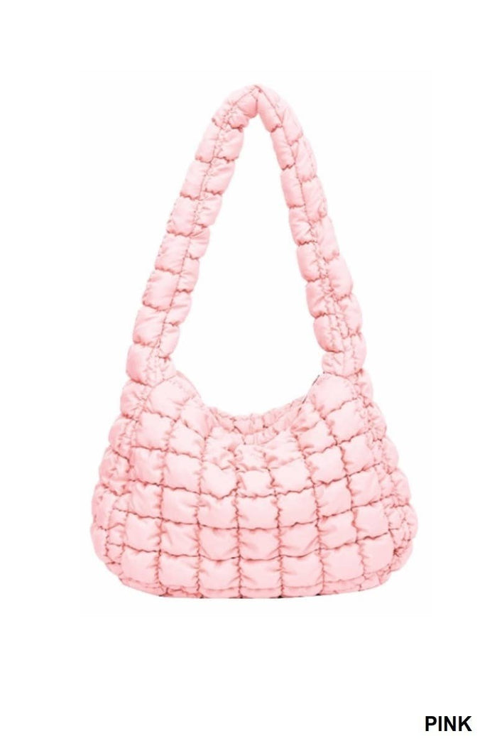 Puff Quilted Crossbody Shoulder Bag: ASH MOCHA / 1 (ONE SIZE)