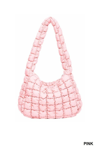 Puff Quilted Crossbody Shoulder Bag: ASH MOCHA / 1 (ONE SIZE)