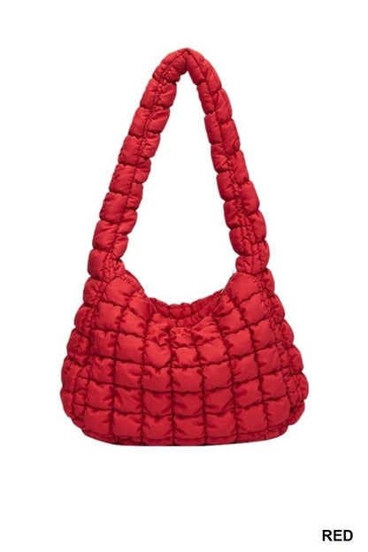 Puff Quilted Crossbody Shoulder Bag: ASH MOCHA / 1 (ONE SIZE)
