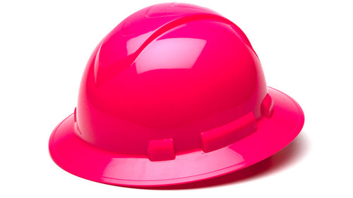 Pyramex Hi Vis Pink Ridgeline Full Brim 4 Pt Ratchet Suspension HP54170