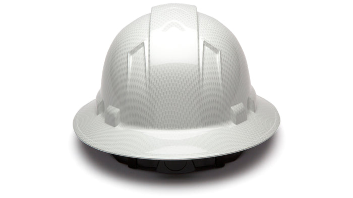 Pyramex Shiny White Ridgeline Full Brim Hard Hat HP54116S